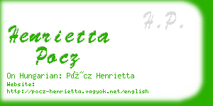 henrietta pocz business card